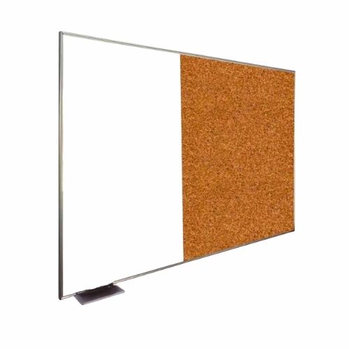 Tablero Mixto Acrilico Y Corcho Blanco Marco En PVC 80x120cms