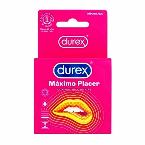 Preservativo Durex Maximo Placer Caja X 3 Und