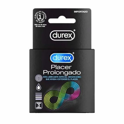 Preservativo Durex Placer Prolongado Caja  X 3 Und