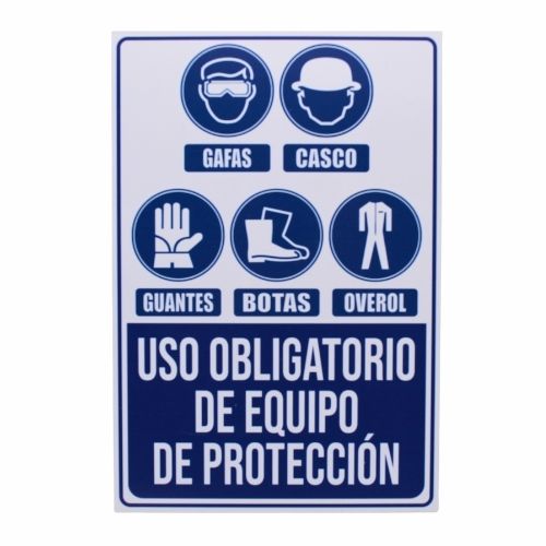 Señalización 22x15 Cm Cal. 40 Uso Obligatorio De Equipos De Protección