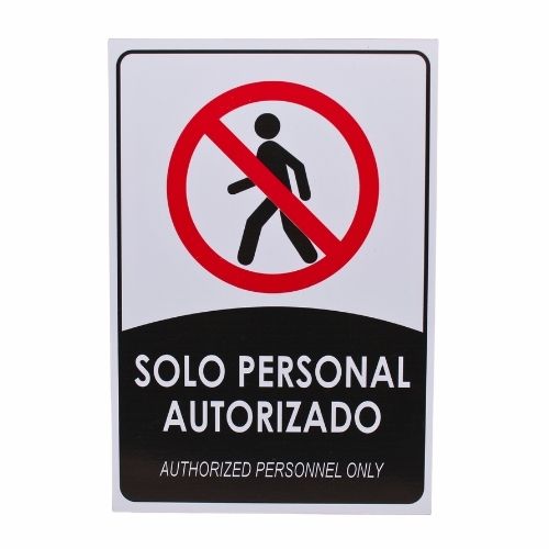 Señalización 22x15 Cm Cal. 40 Personal Autorizado