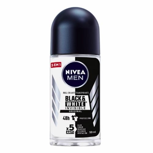 Desodorante Nivea Roll On Invisible Black White X 50 Ml