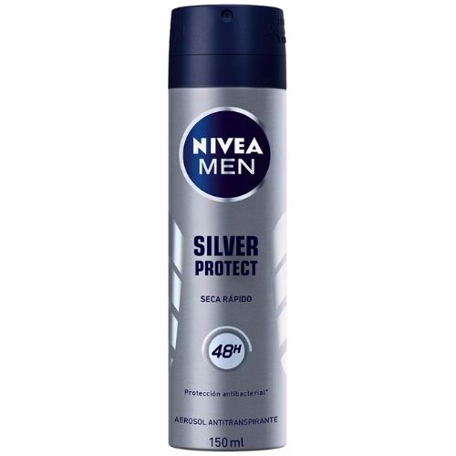 Desodorante Nivea Aerosol Silver Hombre X 150 Ml