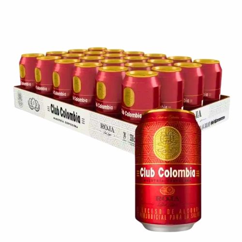 Cerveza Club Colombia Roja Lata 330ml Paca X24 Unidades