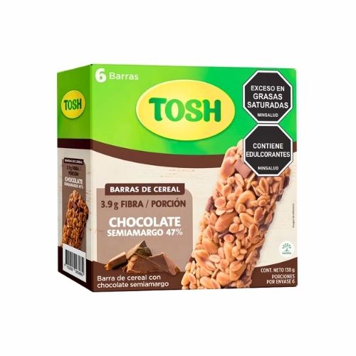 Barra De Cereal Tosh Chocolate Caja X 6 Und