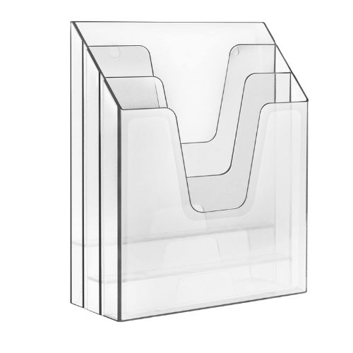 Organizador Vertical Acrilico 3  Divisiones Con Perforaciones