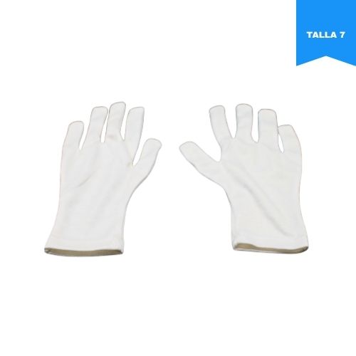 Guante Algodon Blanco Talla 7