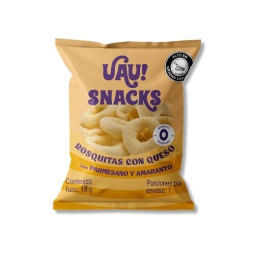 Rosquitas Con Queso Parmesano Y Amaranto UAU! 18 Gr