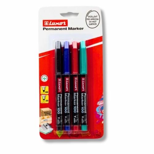 Marcador Permanente Luxor Paq.x4u.Surtido