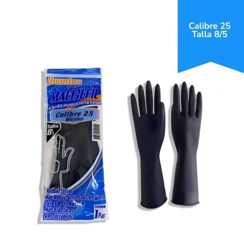 Guante Industrial Negro Calibre 25 Talla 8 5 Magicbril