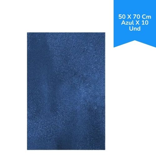 Papel de Regalo Hologramico 50 X 70 Cm Azul Paq. x 10 hojas