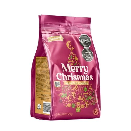Galletas Colombina Feliz Navidad Bolsa X 450 Gr