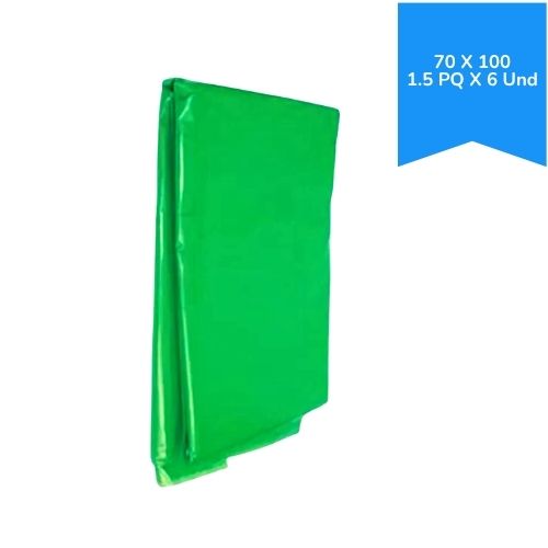 Bolsa Basura Verde 70 X 100 Cal 1.5 Paq X 6 Und