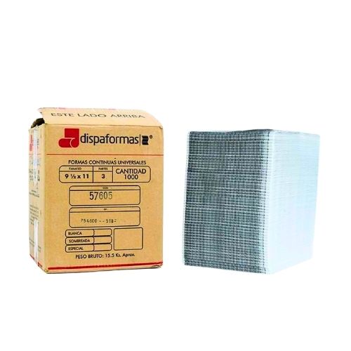 Forma Continua 9 1/2  X 11 3 Partes Blanca