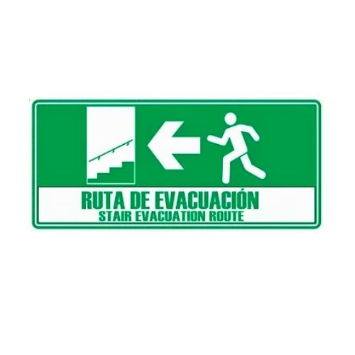 Señalizacion 30 X 14 Cms Escaleras de Emergencia