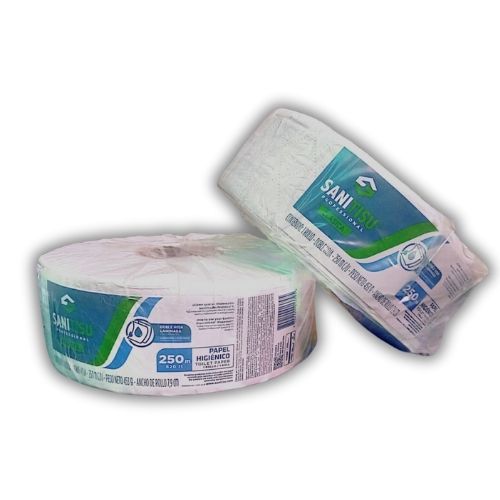 Papel Higienico Sanitisu Jumbo Blanco 250m Indivudual H.Doble Ref:510220103
