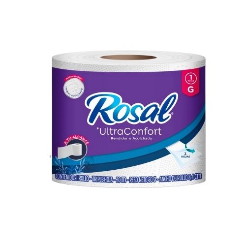 Papel Higienico Rosal Plus Blanco 20m T.Hoja G Individual
