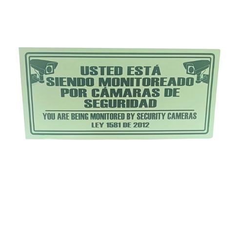 Señalizacion 30 X 14 Cms Camaras De Seguridad