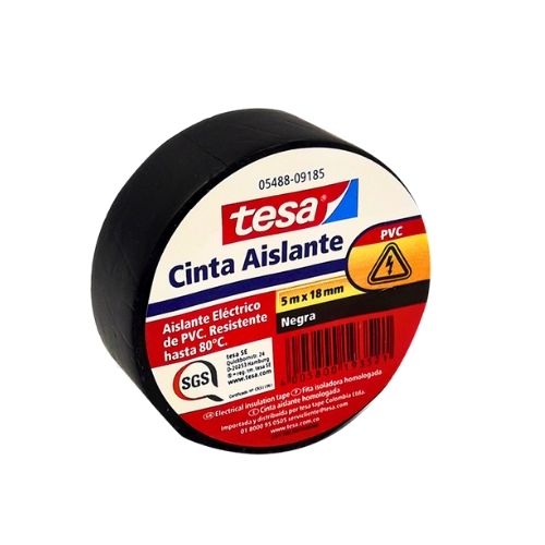 Cinta Aislante Negra Tesa 18 Mm X 5 Mts