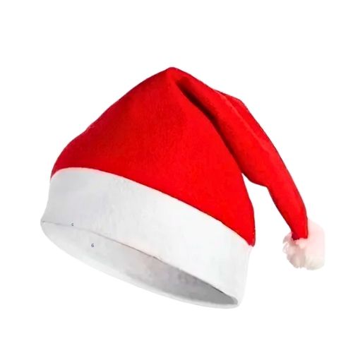 Gorro Navideño En Algodon Rojo