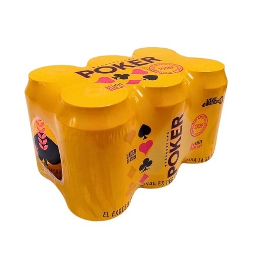 Cerveza Poker Lata 330 Ml X 6 Unds