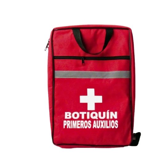 Morral Portatil Para Botiquin En Lona 50x45 Cms Rojo Sin Dotacion