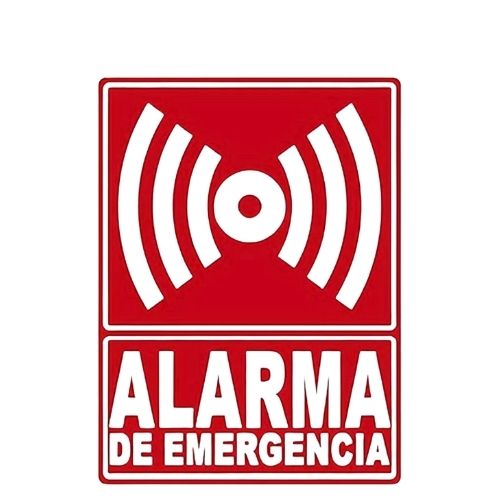 Señalizacion 25 X 25 Cm Alarma De Emergencia