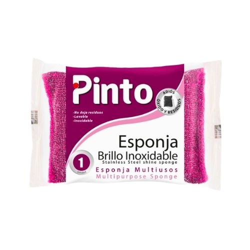 Esponja Multiusos Brillo Inoxidable Pinto Por Unidad