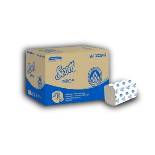 Toalla De Manos Scott Nat Dob Z Paq 150 Caja X 28 Unds R 30228419 en Abastece.co