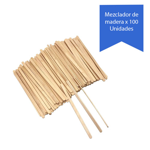 Mezcladores De Madera Corto Plano Paq X 100 Unds en Abastece.co