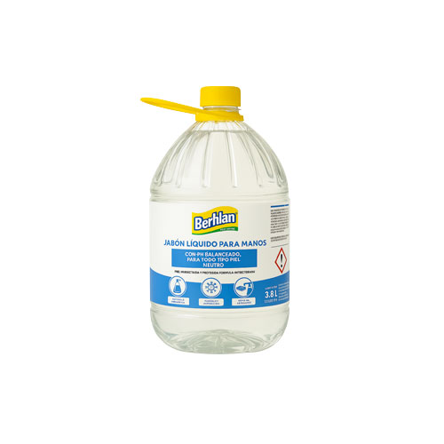 Jabon Liquido Para Manos Neutro Berhlan 3800 Ml