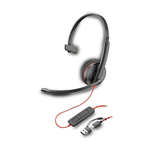 Diadema Poly Blackwire 3210 Monaural Usb-C/USB-A en Abastece.co