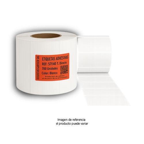 Rollo De Etiqueta Termica 57mmx40mm Por 500 Etiq 1 Columna en Abastece.co