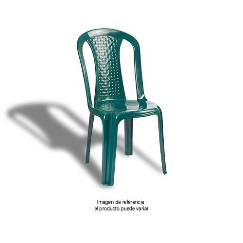 Silla Plastica Verde Sin Brazos Bambu en Abastece.co