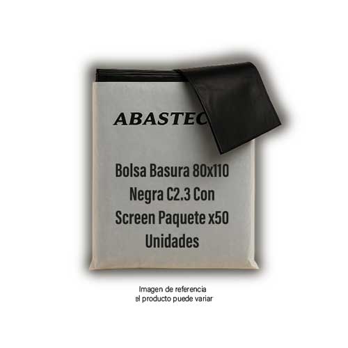 Bolsa Basura 80x110 Negra C2.3 Con Screen Paquete X50 Unidades. en Abastece.co