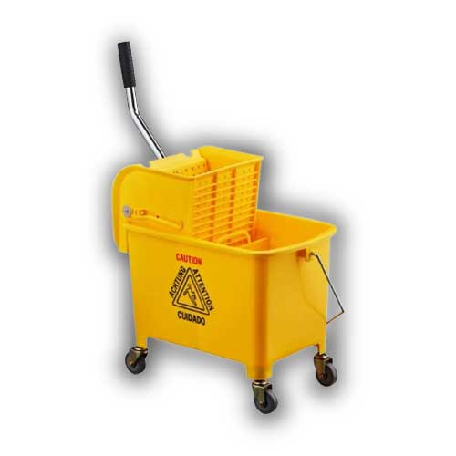 Carro Balde Exprimidor Con Palanca Amarillo 19 Lts Kleine en Abastece.co