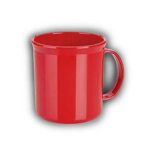 Taza Plastica Pequeña 350g Roja en Abastece.co
