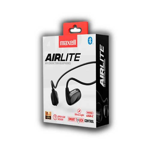 Audifonos Con Bluetooth De Conducción Maxell Airlite EB-AIR 90 Negros en Abastece.co