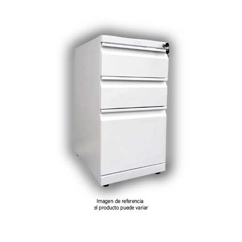 Archivador Metalico 3 Cajones 37 X 48 X 69.5 Cms Blanco en Abastece.co