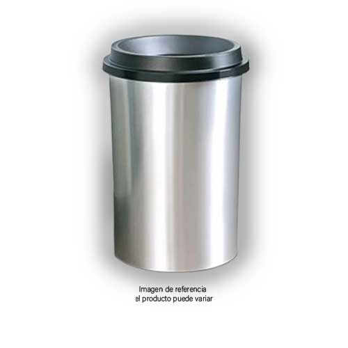 Papelera Redonda Evo 50 Lt Apariencia Metal Tapa Abierta en Abastece.co