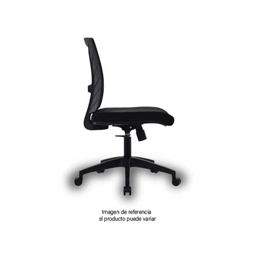 Silla Erg. Espaldar Niza H49 Contac S.Brazos Tapizado Cuero Tex Negro 5-576B en Abastece.co