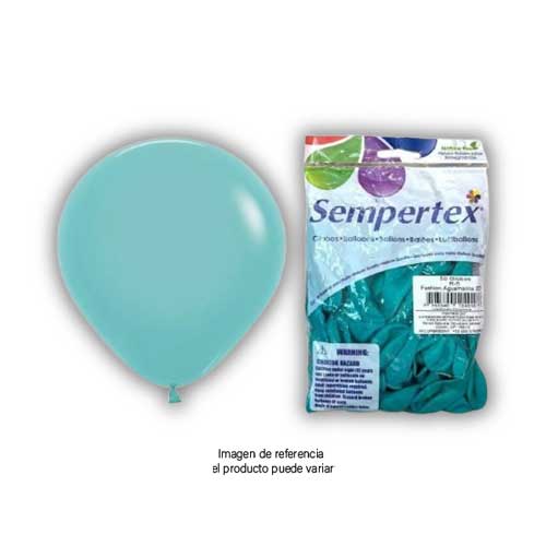 Globo Sempertex Color Fashion Aguamarina R12 X 50 U en Abastece.co