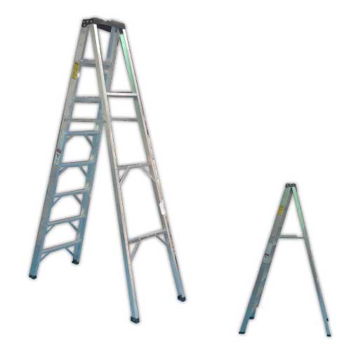 Escalera En Aluminio Tipo Tijera De 8 Pasos en Abastece.co