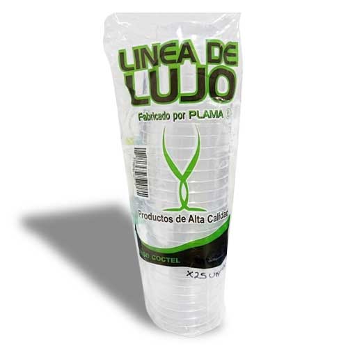Vaso Tipo Whisky Plastico Transparente 5oz X25u. en Abastece.co