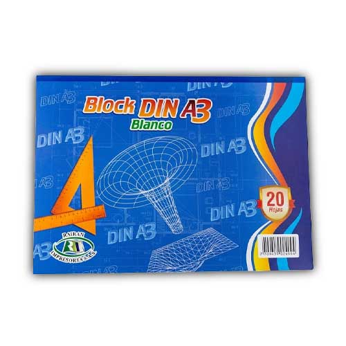 Block Din A3 Sin Rotulado Blanco X20 Hojas en Abastece.co