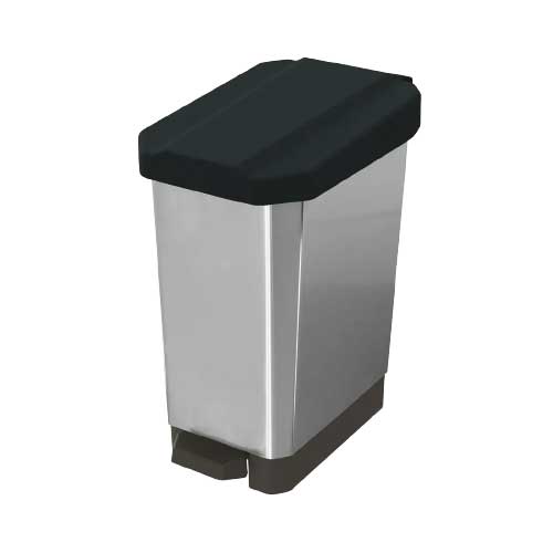Papelera De Pedal 44 Lt Rectangular En Lamina Metalizada. en Abastece.co