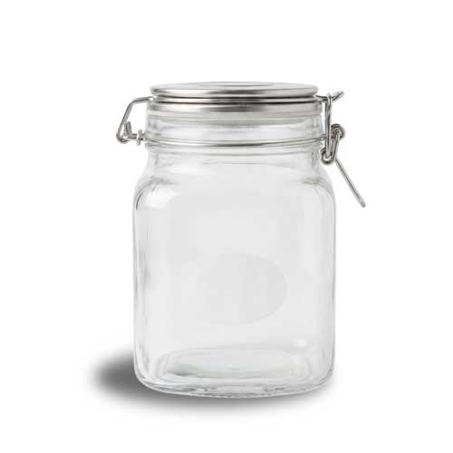 Frasco En Vidrio Con Tapa Clip 900 Ml Transparente en Abastece.co