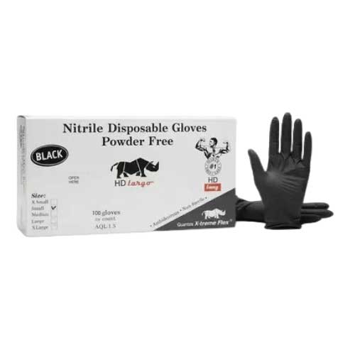 Guante De Nitrilo X-treme Flex Negro Talla XL en Abastece.co