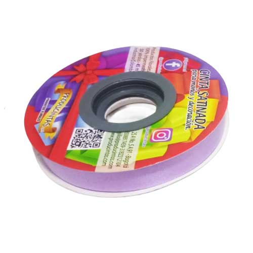 Cinta Decorativa Satinada Color Lila 1.5 CM X 45Mtrs en Abastece.co