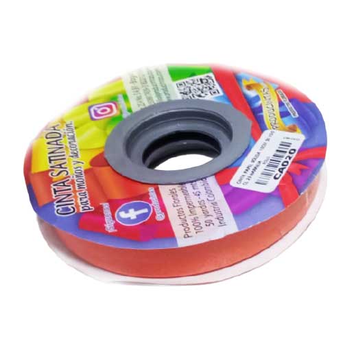 Cinta Decorativa Satinada Color  Naranja 1.5 CM X 45Mtrs en Abastece.co
